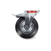 Колесо поворотное резина SCb 63 160 мм с тормозом (F)