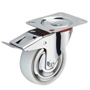 Колесо поворотное полипропилен SRCnb 55 125 мм с тормозом (F)